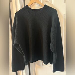 GAP Women's Black Crew Neck Cashsoft Sweater
